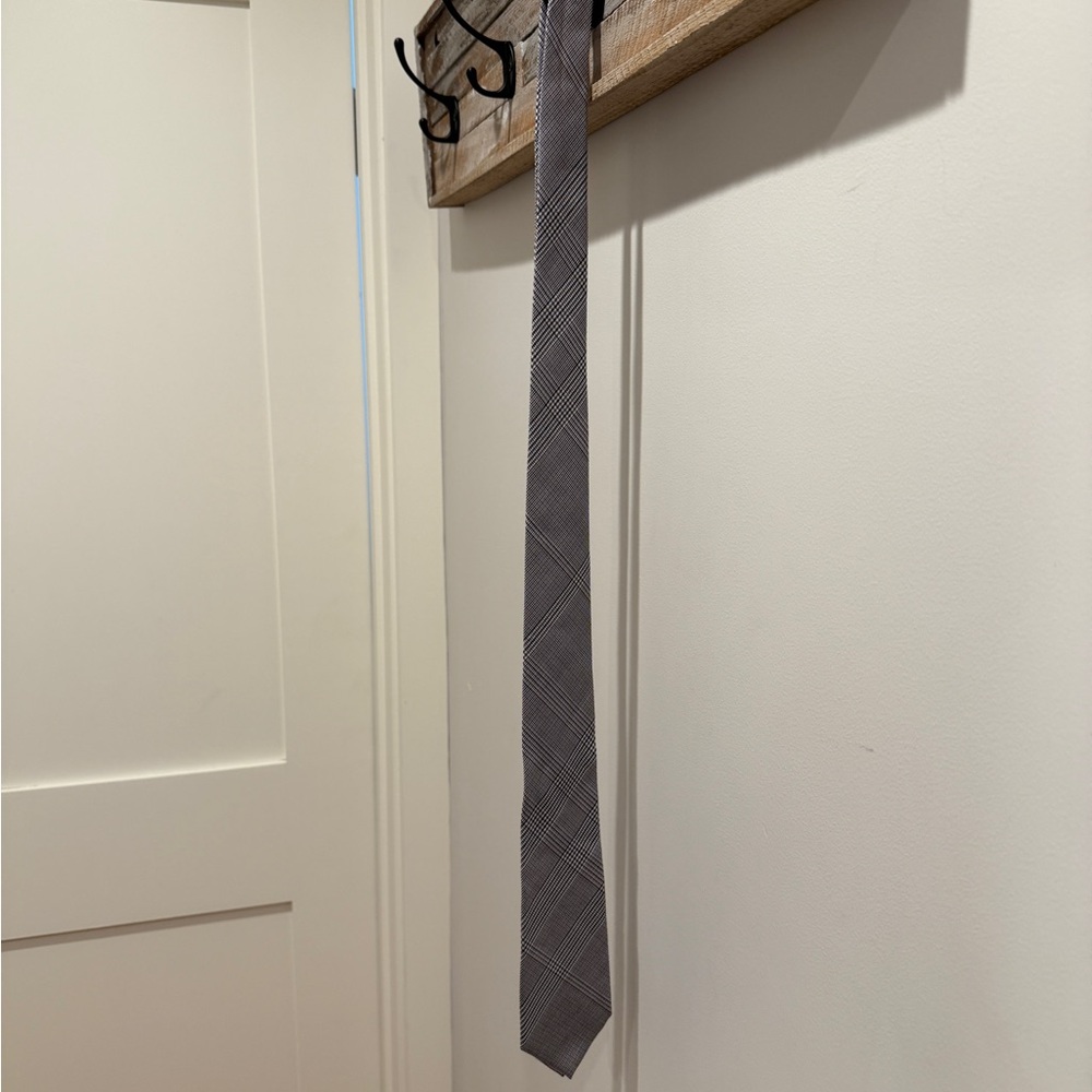 Burberry Gray Silk Tie Classic Accessories